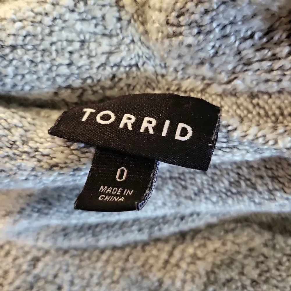 Torrid soft knit heather grey cardigan with pockets